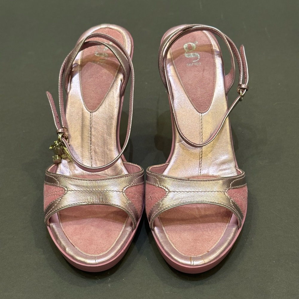 Cole Haan x Nike Lab Barbie Metallic Pink Heels w/ Ankle Charms - Picture 3 of 11